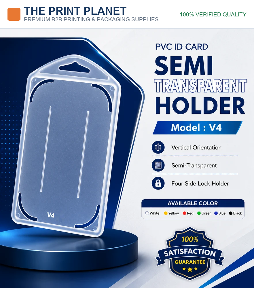 Semi-Transparent Frosted PVC ID Holders (HLD-V4 & HLD-H4)